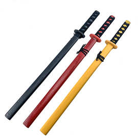 油漆武士刀木制工艺品儿童玩具军事模型未开刃日本东洋刀批发73cm