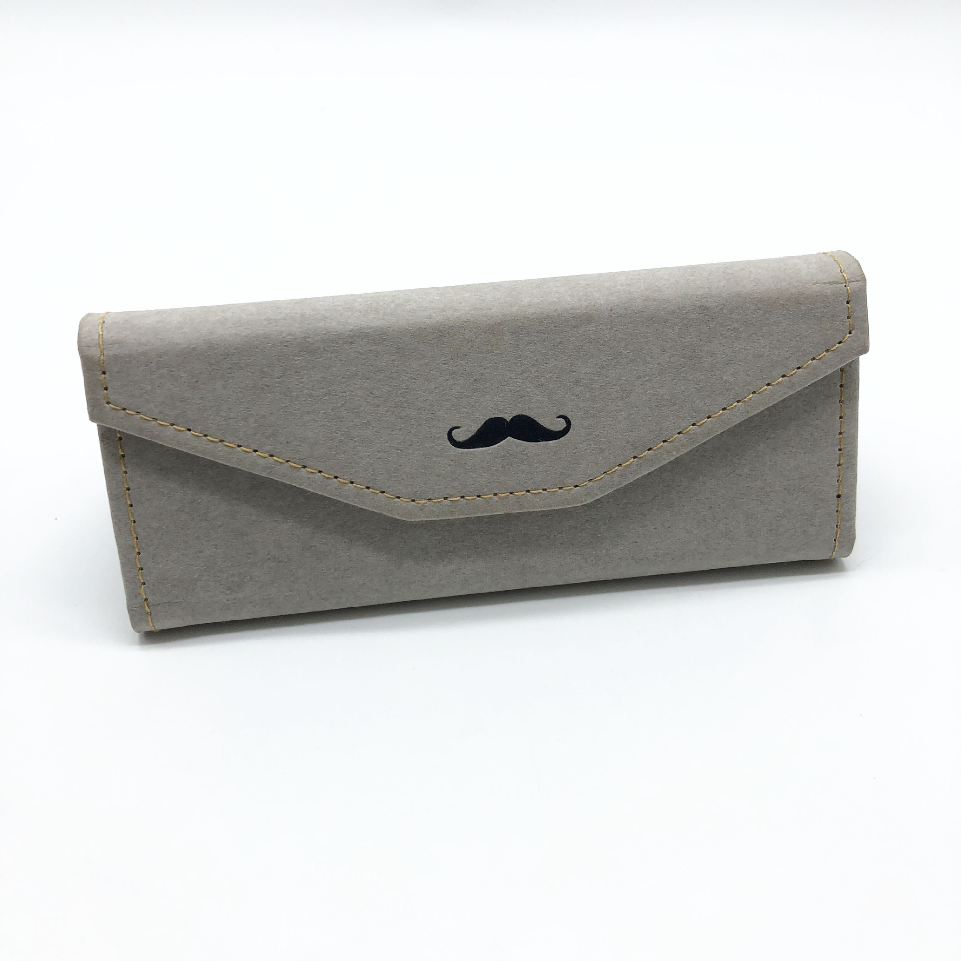 牛皮纸三角形可折叠眼镜盒太阳镜盒光学钱包眼镜盒现货可印店名