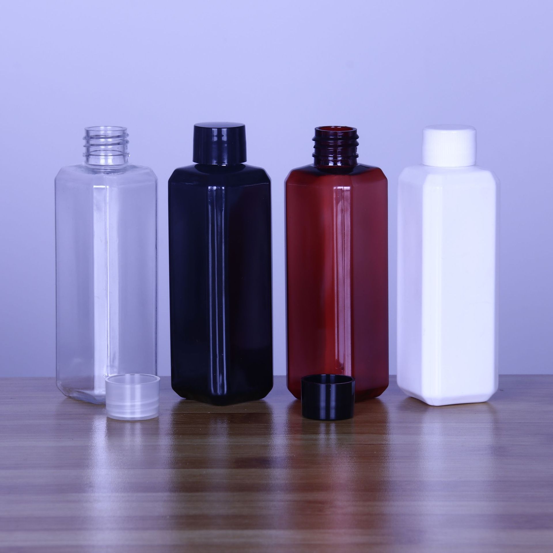 现货100ml方形塑料瓶 pet塑料酒瓶 100毫升液体瓶 化妆品分装瓶