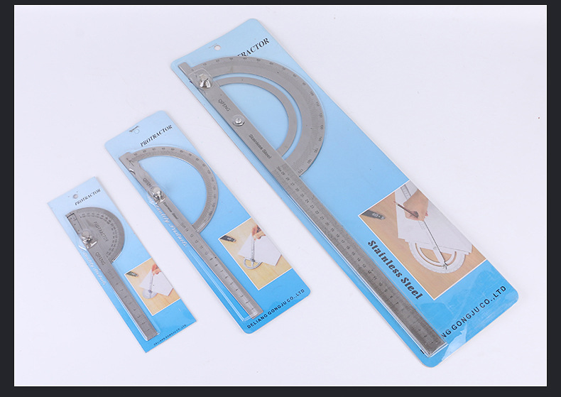 180度调整式半圆分度规不锈钢量角器角度尺刻度刻印