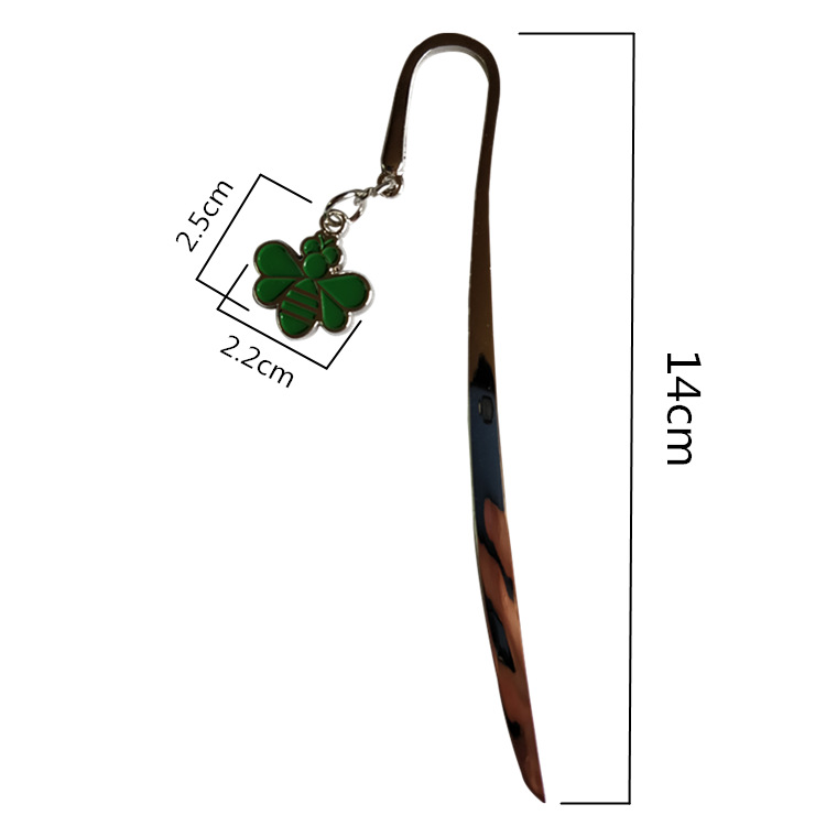 厂家直供蜜蜂书签 创意烤漆书签 可爱吊坠书签学生用品 欢迎采购