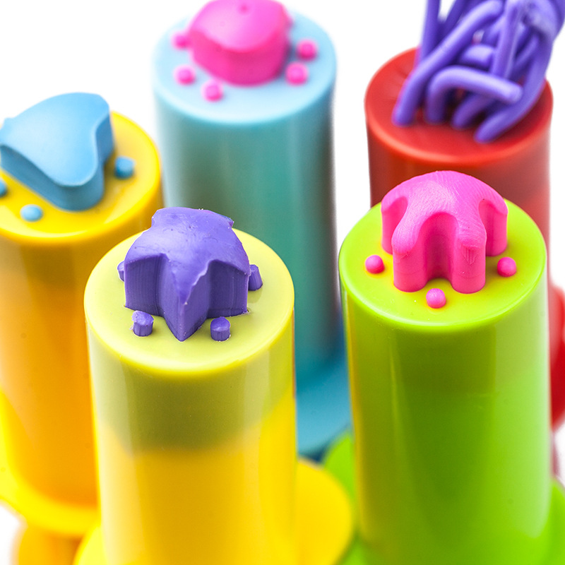 Colorful Applicator Children's Mud-Squeezing Gun DIY Handmade Colored Clay Educational Toys 5-Piece Clay Tools