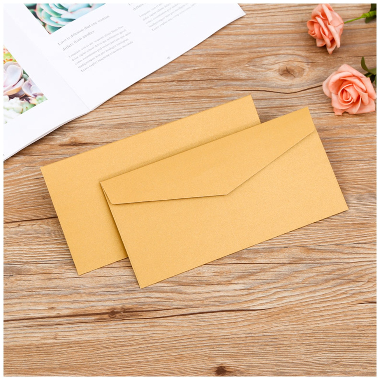 厂家现货5号创意烫金西式信封邀请函加厚珠光纸信封袋可定做logo