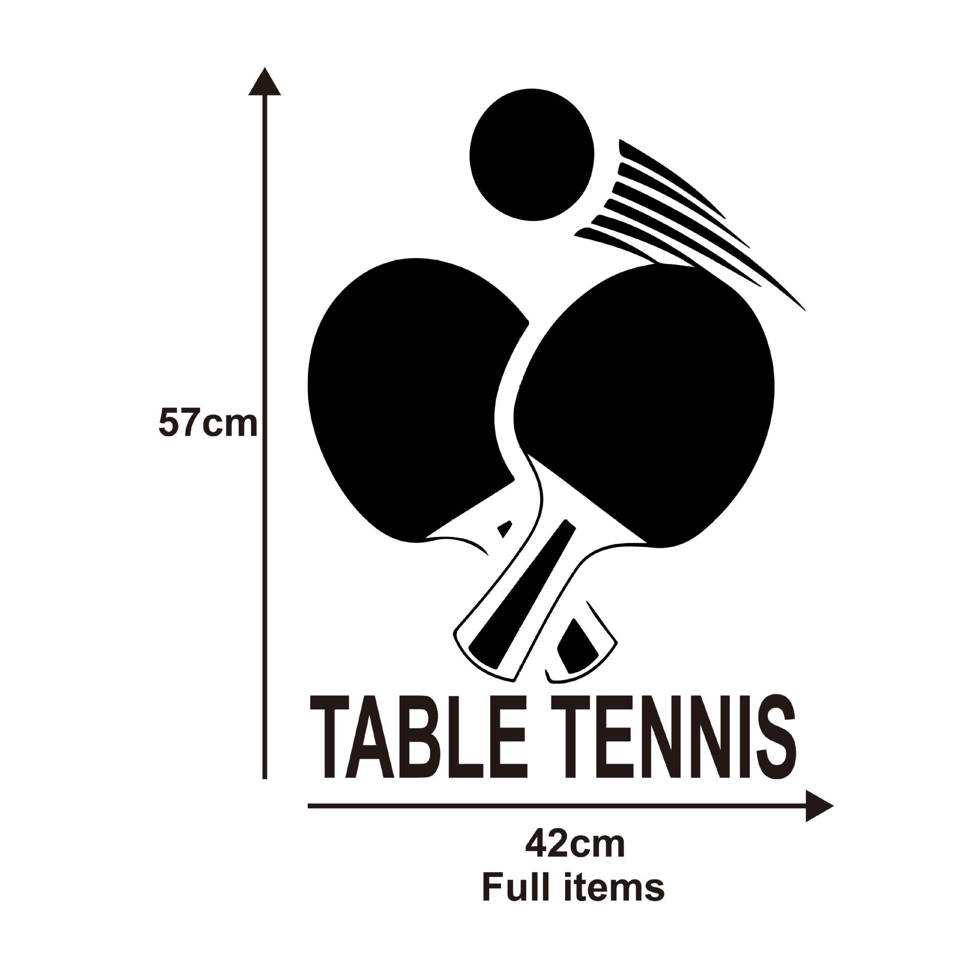 乒乓球 一代精雕可移除墙贴健身房卧室沙发背景墙定制批发js053