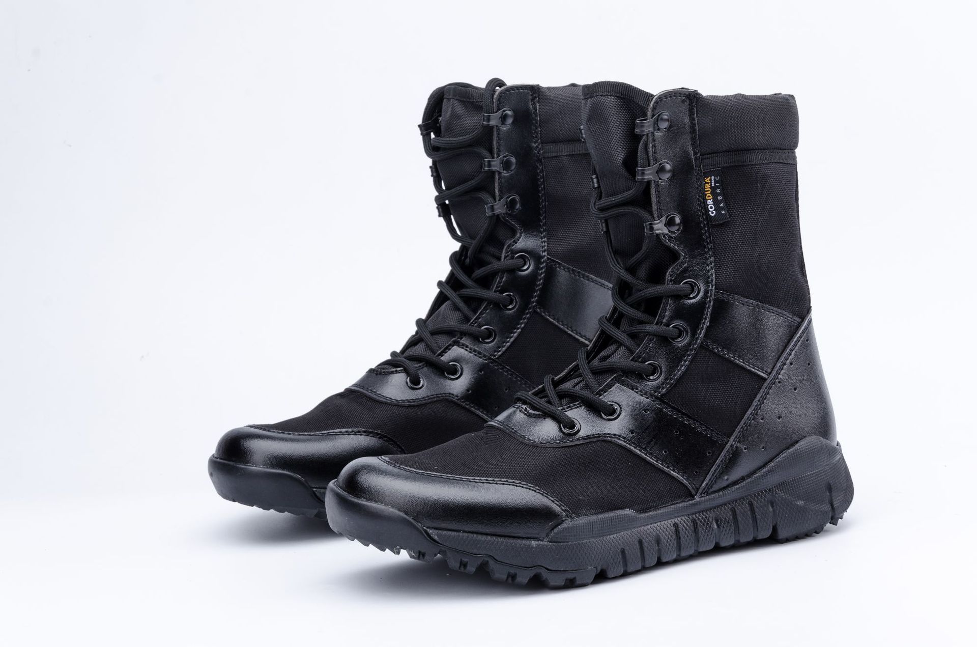 黑色特战靴高腰作训鞋保安物业运动企业训练鞋男女迷彩鞋跑步鞋