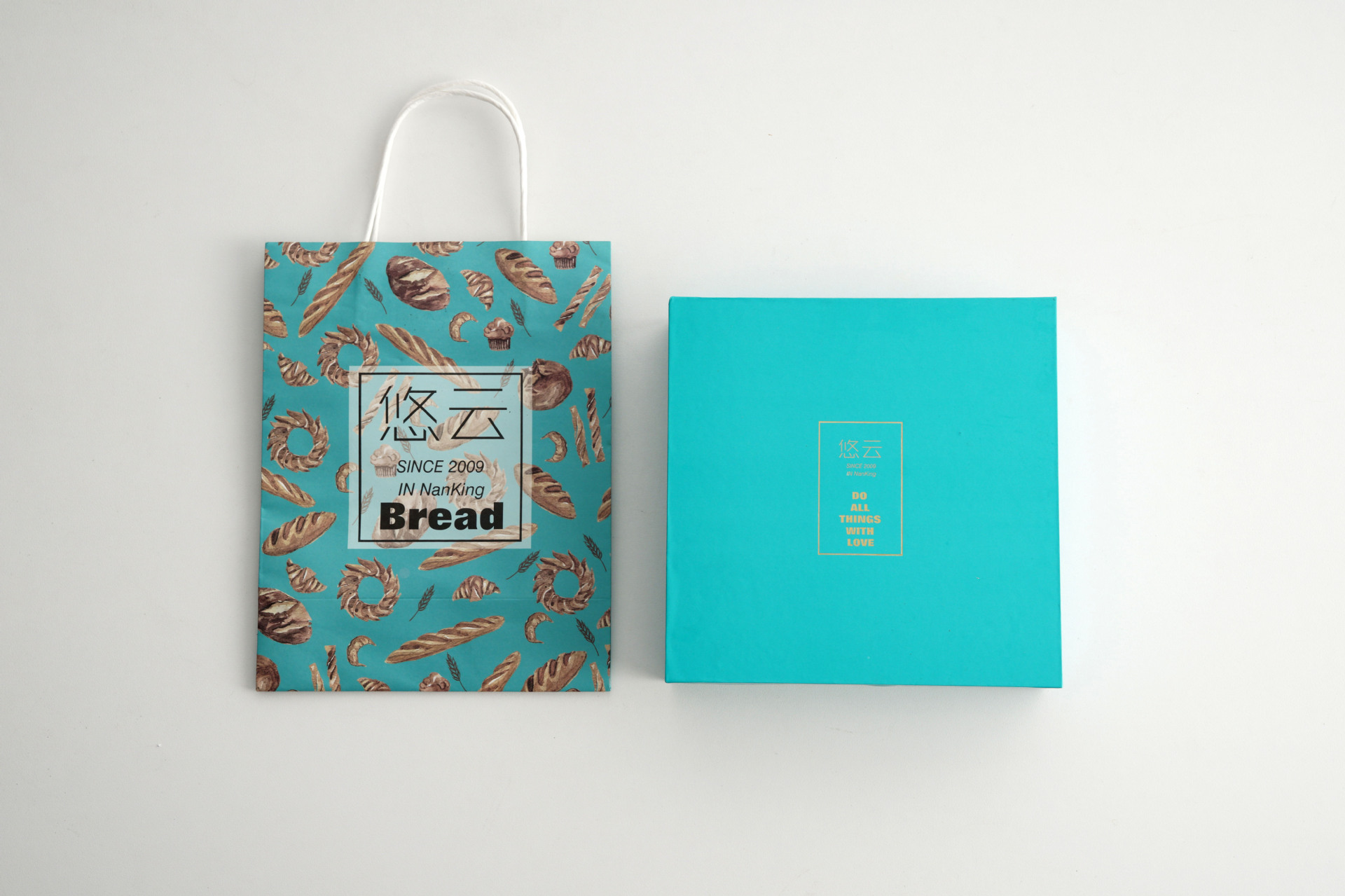 烘焙礼盒 食品连锁店包装礼盒 高档2019年装 配套手提袋 厂家