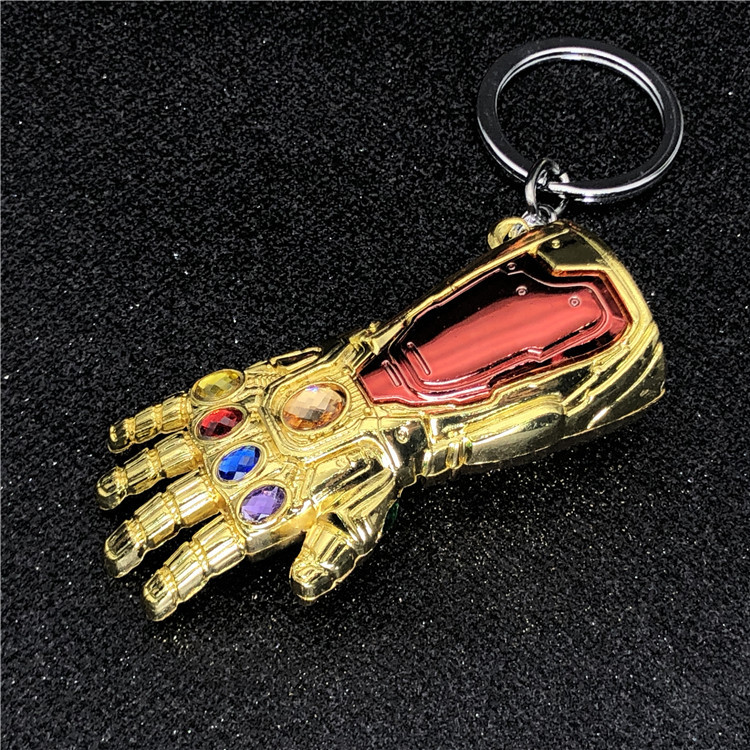 外贸爆款钢铁侠能量宝石钥匙链广告礼品促销精美活动赠