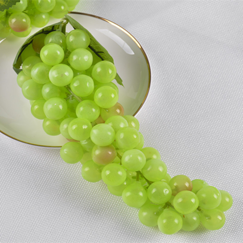 批发高仿真水果带霜葡萄手感塑胶假葡萄串拍摄道具家居藤条装饰