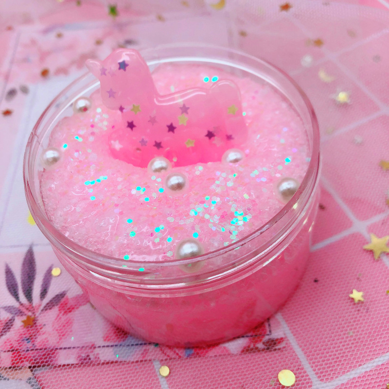 声控助眠史莱姆slime少女外网ins同款解压雪粉泥flake snow