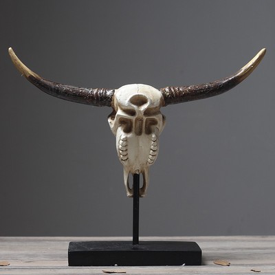 2019北欧牛头摆件创意家居装饰品客厅电视柜玄关摆设乔迁新居工艺