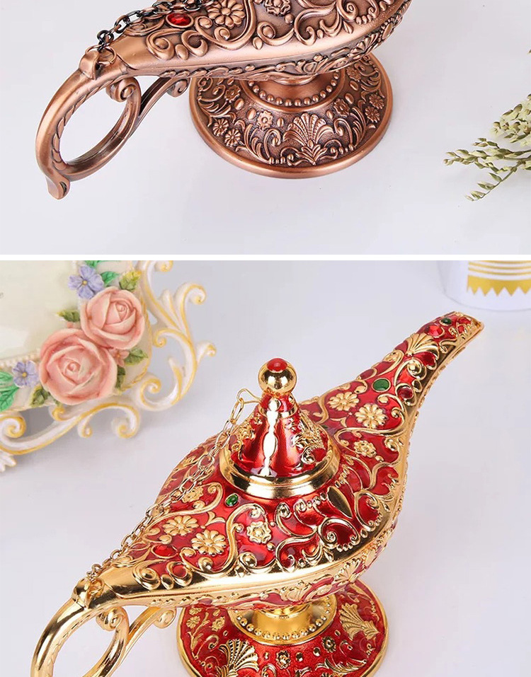 阿拉丁神灯 摆件大号许愿灯22cm家居装饰品乔迁礼物阿拉神灯批发