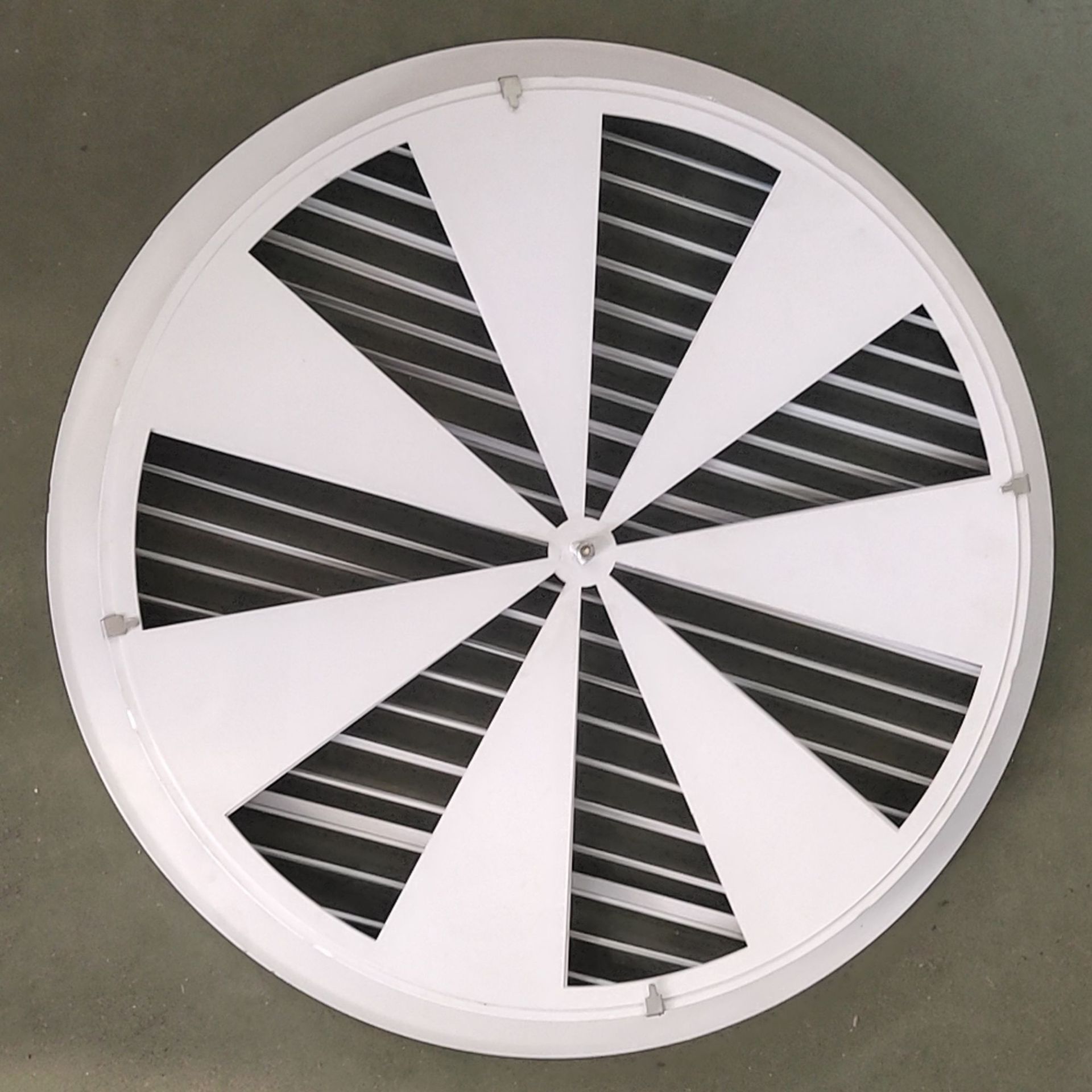 圆形单层百叶风口带风量调节阀