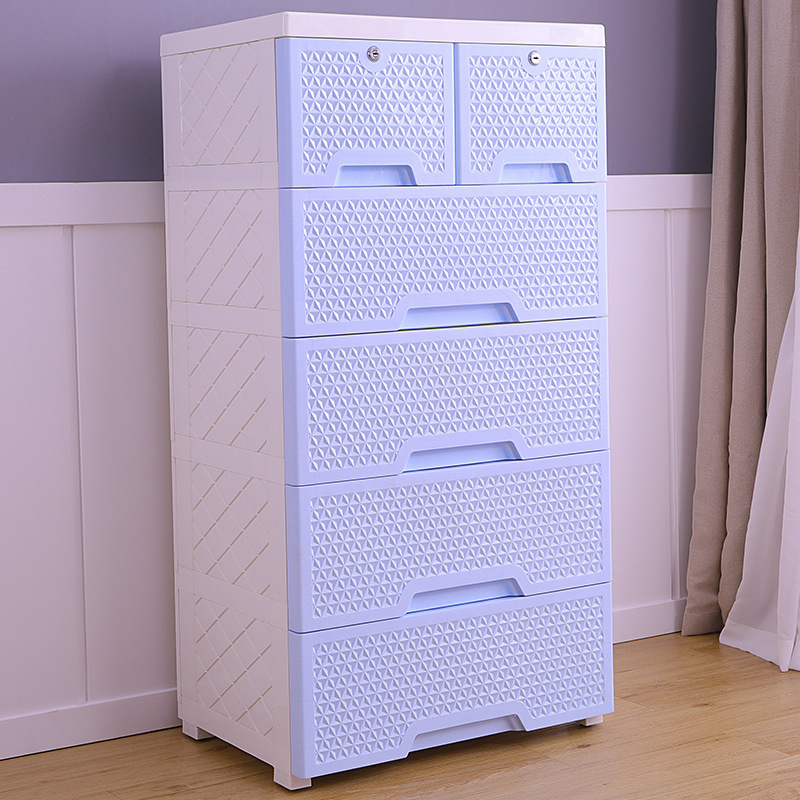 厂家直销多层抽屉式收纳柜 家用塑料衣柜儿童玩具整理收纳储物柜