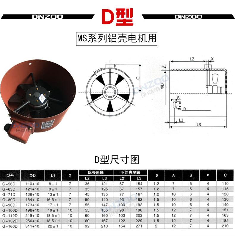 g200变频调速电机用通风机散热风扇g-200a冷却风机350ftd轴流风机