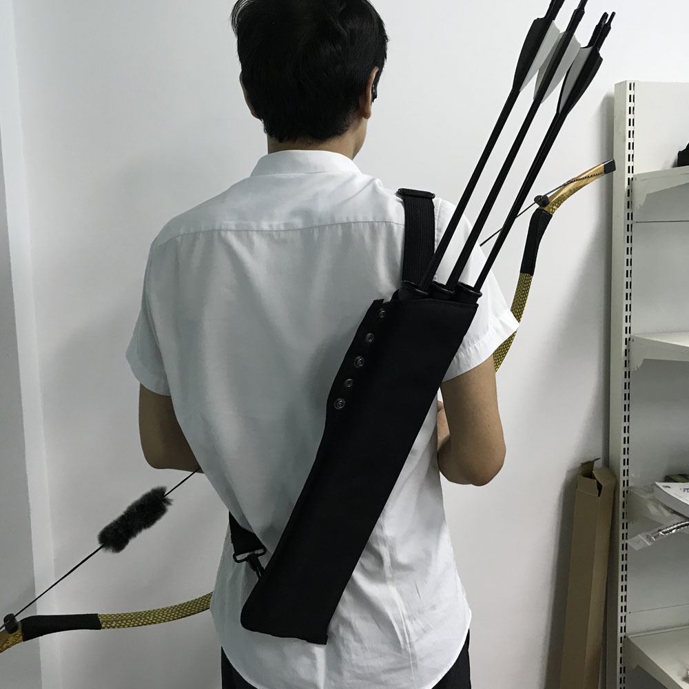 弓箭三管箭袋 箭壶 箭筒可背可挎 箭囊携带方便射箭器材厂家直供