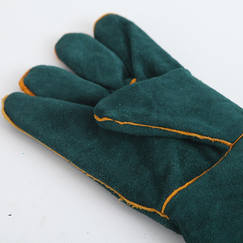 60cm Arc-Welder's Gloves Cowhide Welding Gloves Thicken and Lengthen Welder Gloves Cowhide Gloves Labor Protection L