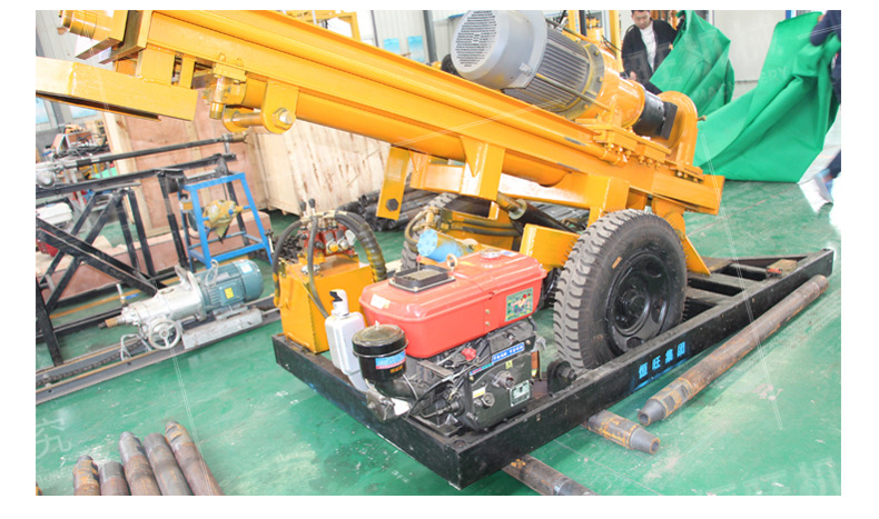 恒旺轮式打井机自行走气动钻机200米深水井钻机车载勘探钻机