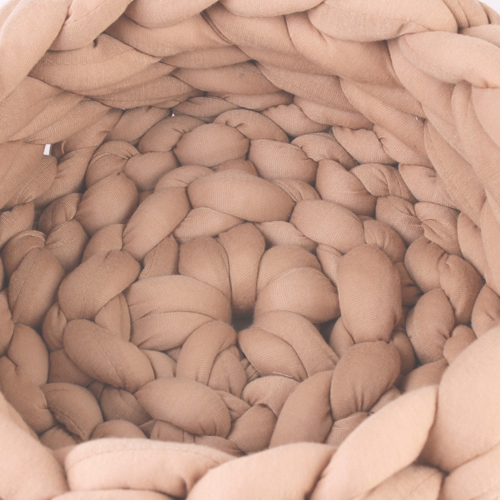 ins新品diy手工编织窝 可机洗粗毛线宠物窝灌芯纱编织宠物窝