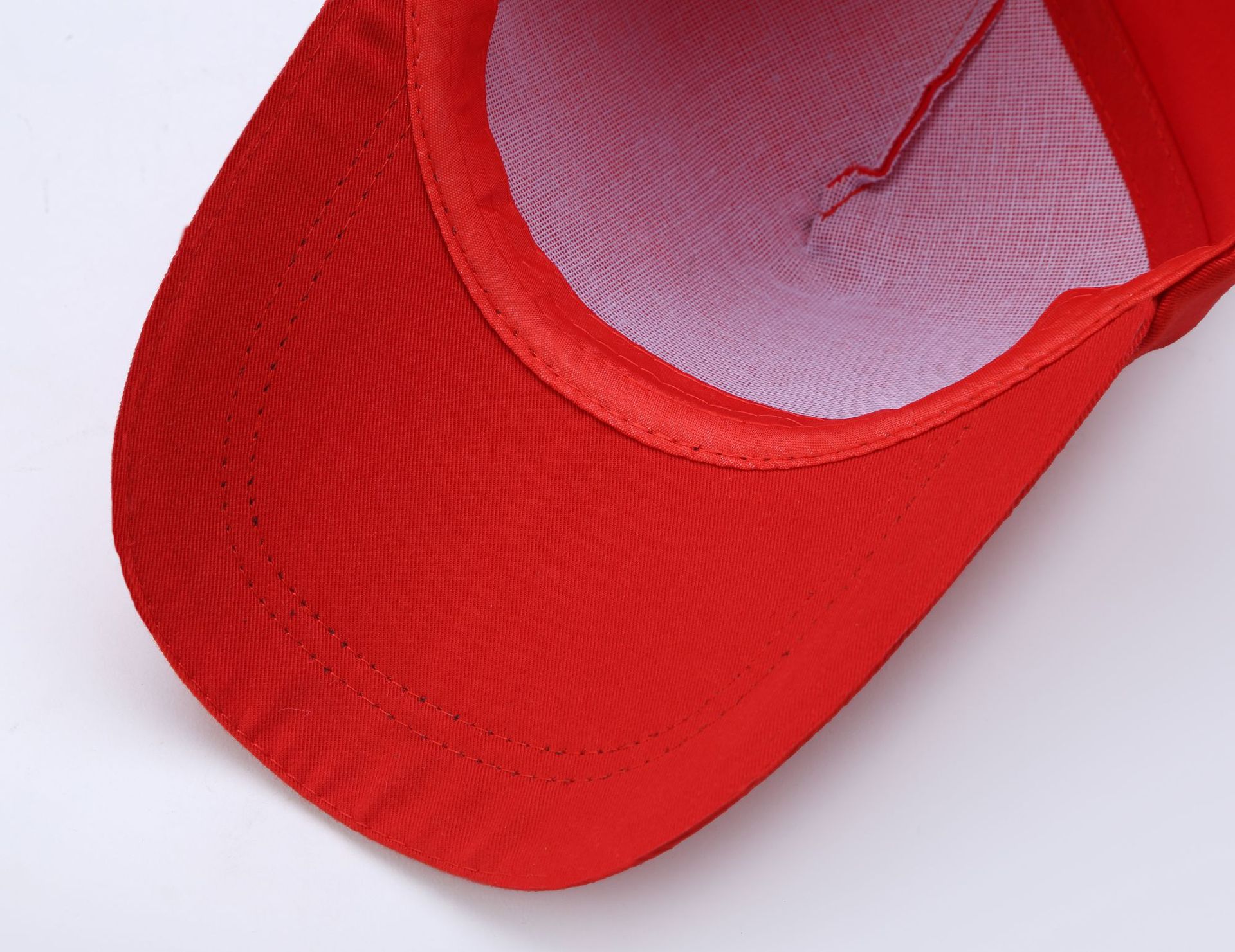 空白光板帽涤棉五片广告帽定制太阳帽旅行社用帽金属扣印字印logo