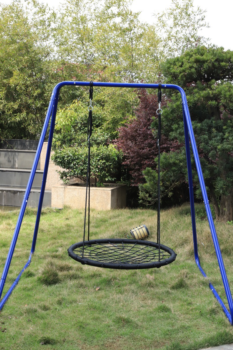 厂家直销新款户外儿童网状圆形秋千定制外贸爆款户外吊绳休闲秋千