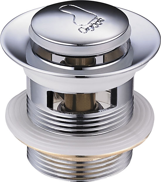 全铜弹跳芯浴缸下水器 脚踩式淋浴房木浴盆下水器 阀门排水管配件