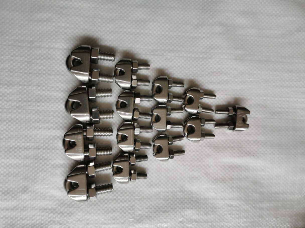 不锈钢钢丝绳配件卡头夹u型夹头钢丝绳卡扣厂家批发价