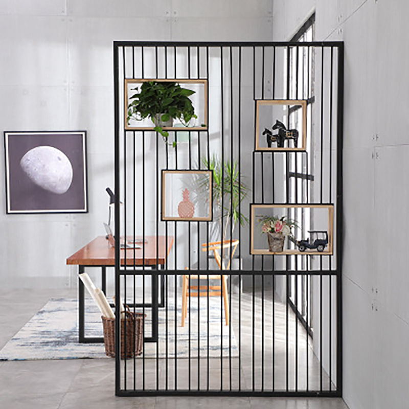 美式工业风铁艺屏风隔断 网红创意办公玄关隔断墙客餐厅装饰屏风