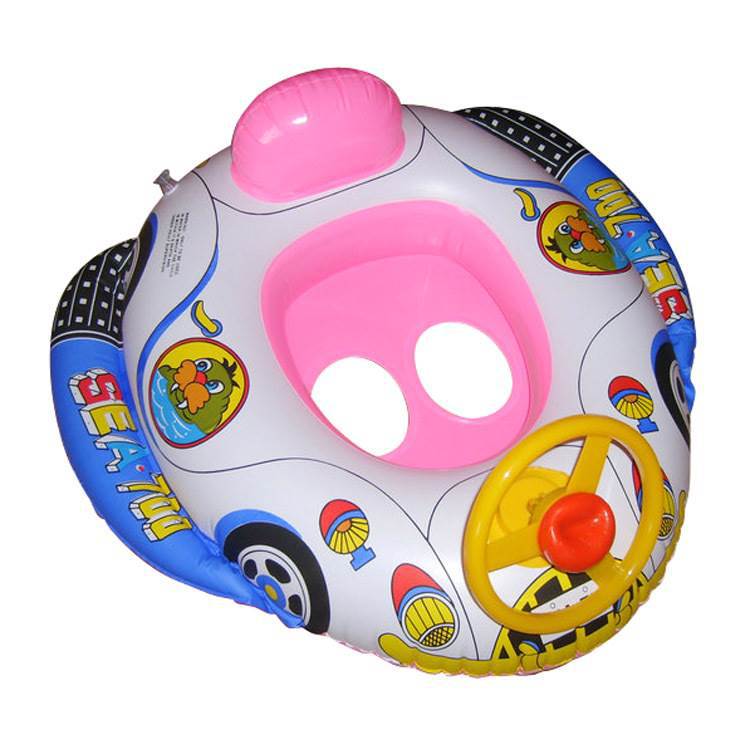 Thickened Children's Steering Wheel 110 Car Horn Boat Baby Water Swimming Ring Inflatable Swimming Ring-Seat Boat