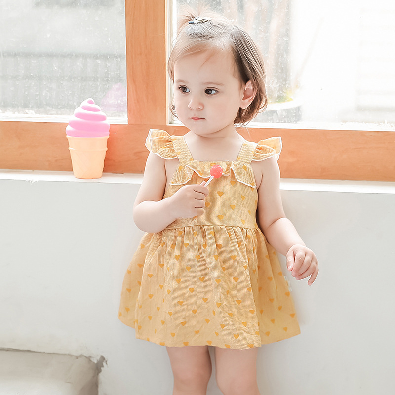 Baby Dress Summer New Girl's Strap Skirt 1 Toddler Princess Dress 3 Years Old Baby Girl Summer Fashionable Dress