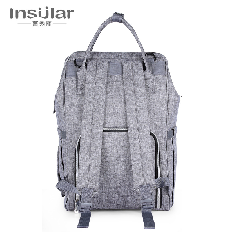 Insular Shoulder Large Capacity Multi-Functional Waterproof Mummy Bag Mother and Baby Diaper Bag Backpack Maternity Package Wholesale Cross-Border