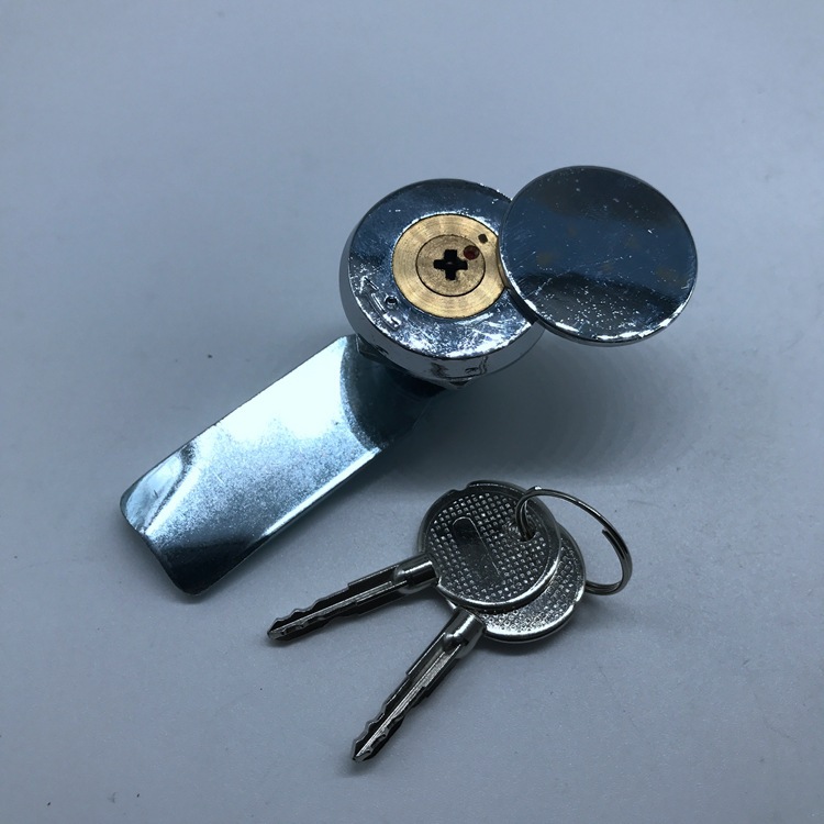 ms802-3亮铬铜芯十字锁,十字铜芯防雨锁,带防水盖配电箱门锁