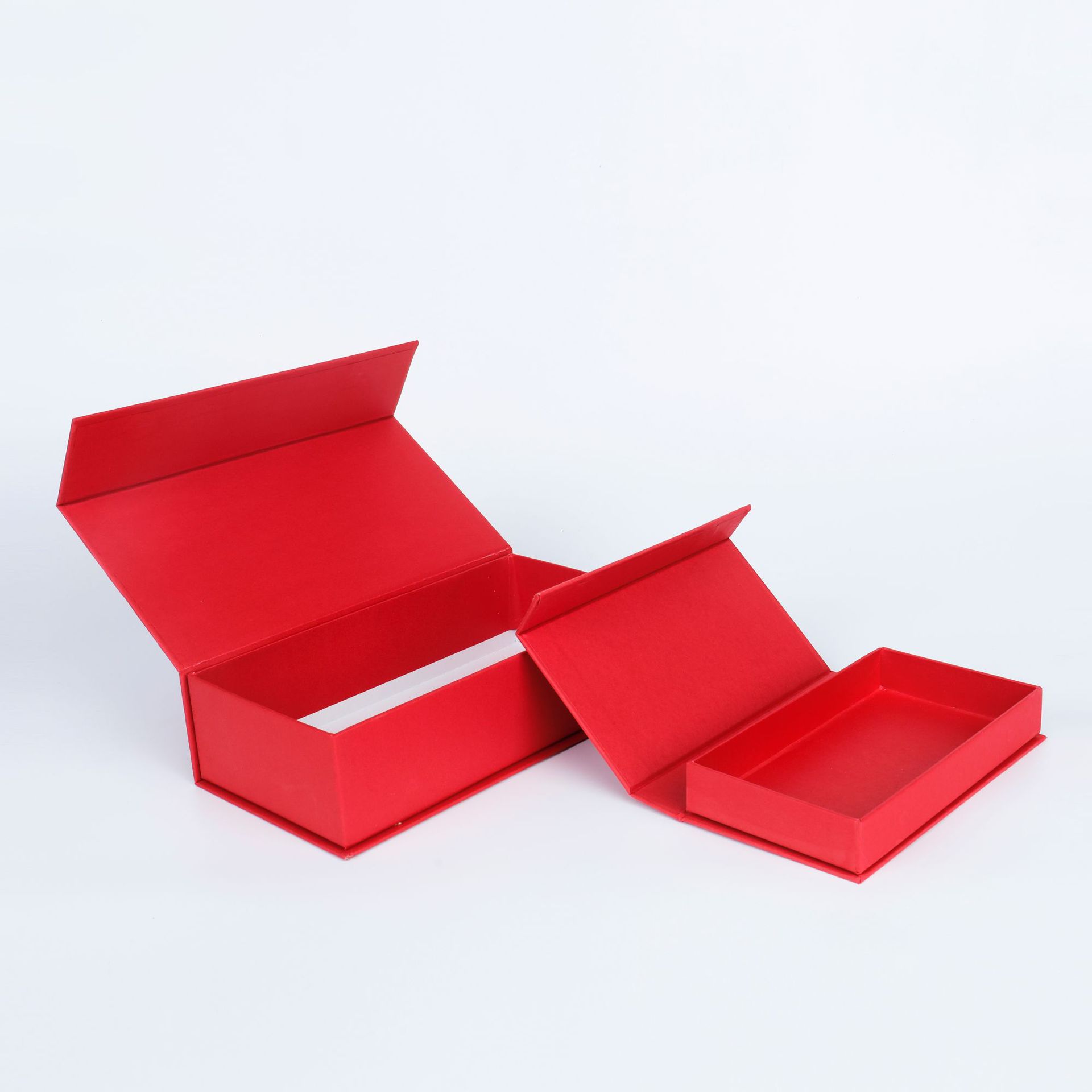 中国风长方形红色礼盒翻盖书型盒婚庆礼盒糖果饰品盒定做免费设计