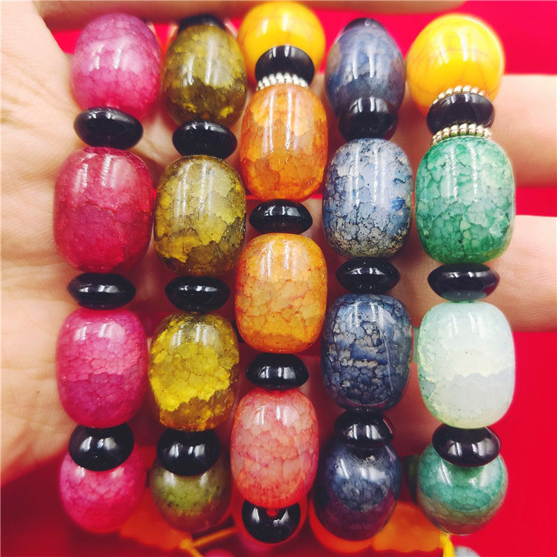 厂家直销天然七彩玉石手链水晶手串女 幸运甜美百搭时尚气质礼品