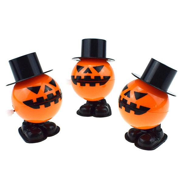 Novelty Funny Winding Clockwork Chain Jumping Pumpkin Hat Top Hat Halloween Christmas Small Gift Toy