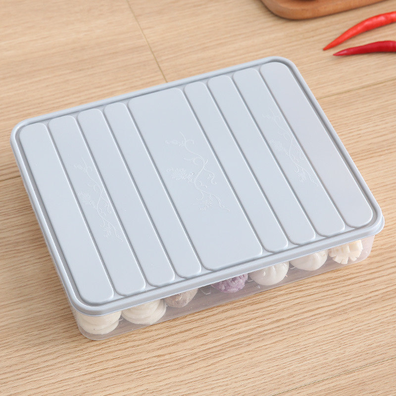 Kitchen Square Refrigerator Crisper Household Plastic Food Sealed Frozen Dumplings Vegetable Box Food Storage Box