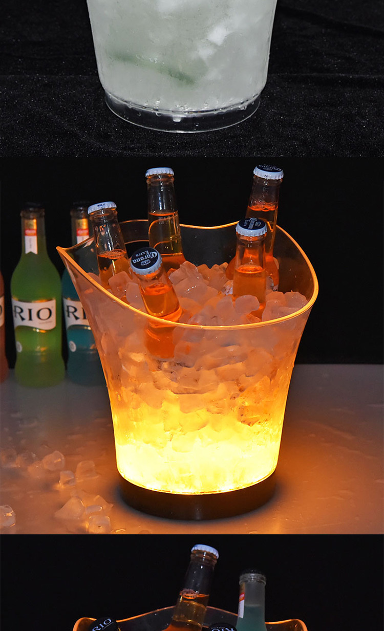 2018新款冰桶塑料冰桶酒吧发光冰桶高档香槟桶7彩变换灯光可定制