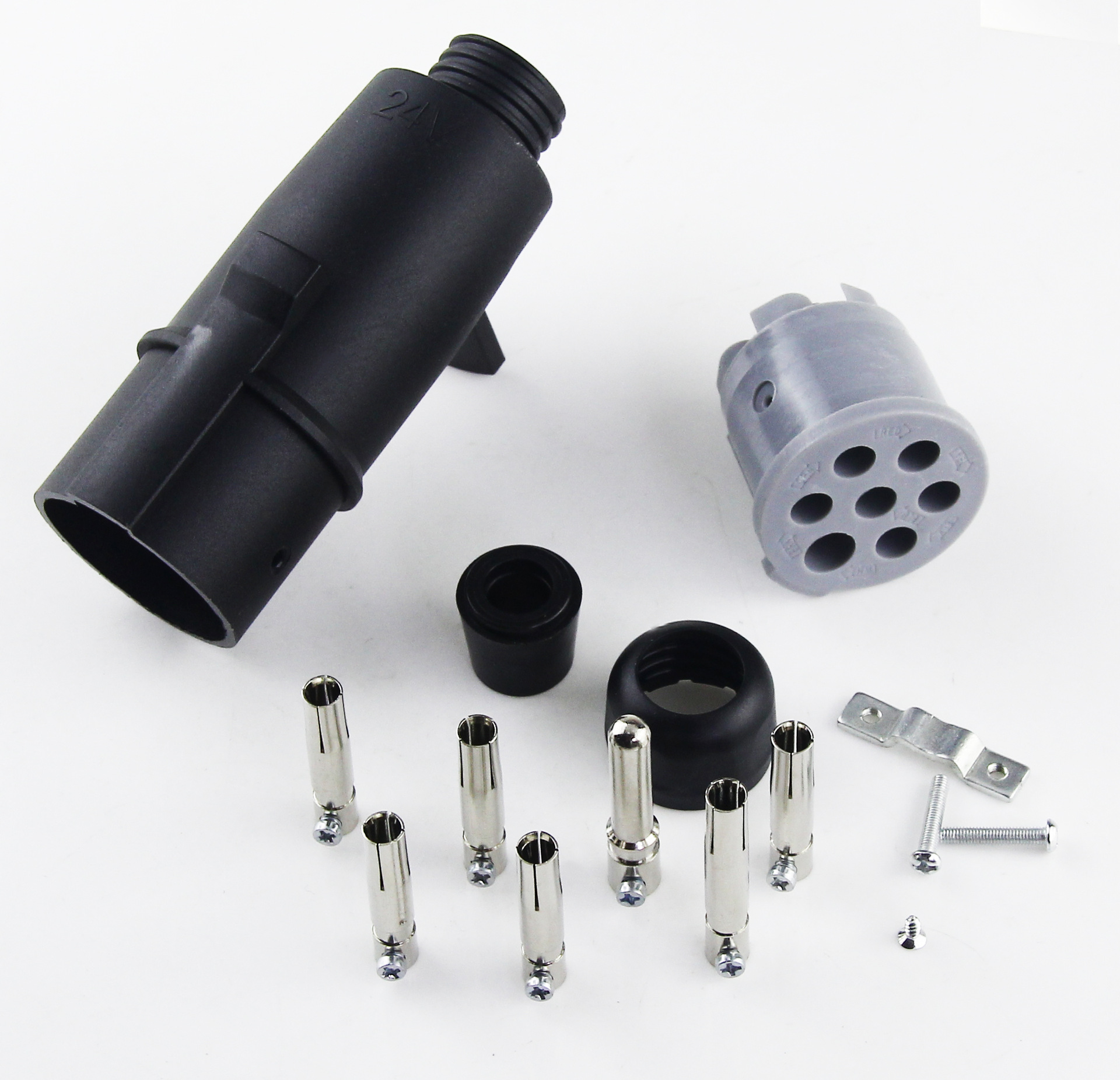 7芯拖车插头 24v塑料拖车插头插座 n款 拖车连接器