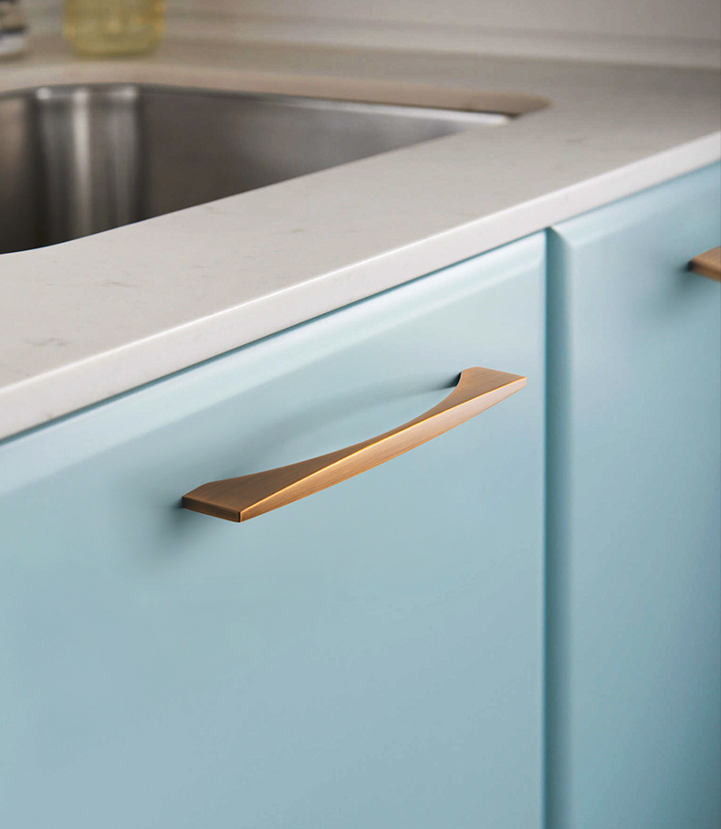 森珀北欧现代简约轻奢拉手橱柜衣柜柜门抽屉电视柜拉手黄古铜拉手