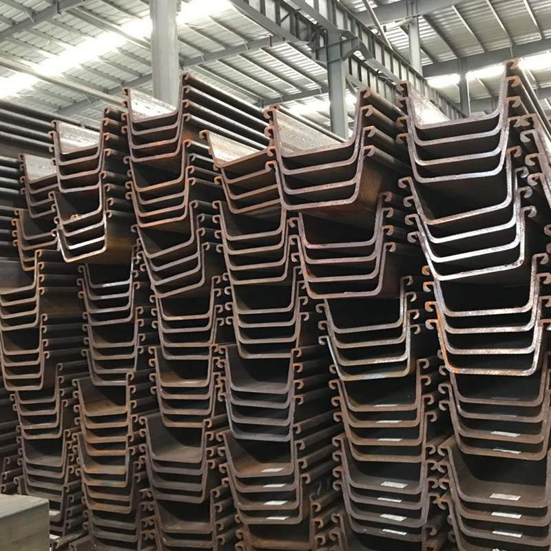 广东钢材直销钢板桩冷弯拉森u型钢热轧钢板桩工地围堰打桩用