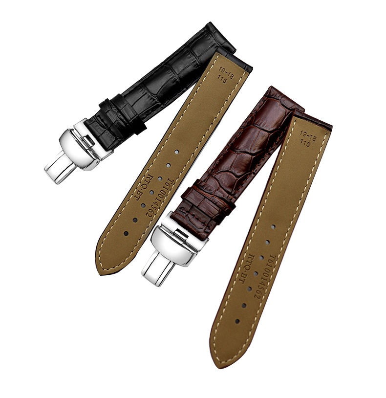 代用天梭真皮表带t41 tissot1853力洛克t035头层小牛皮真皮手表带