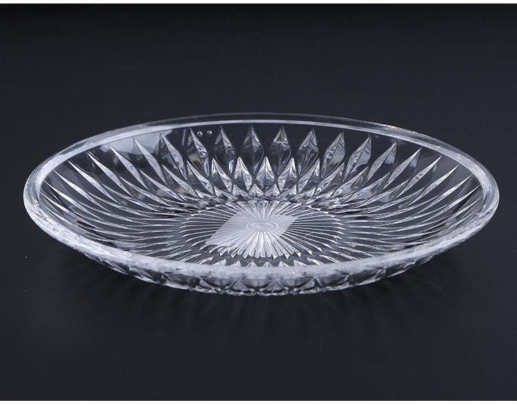 亚克力果盘_创意亚克力果盘水晶透明水果碟 ktv酒吧用品小吃圆形塑料 