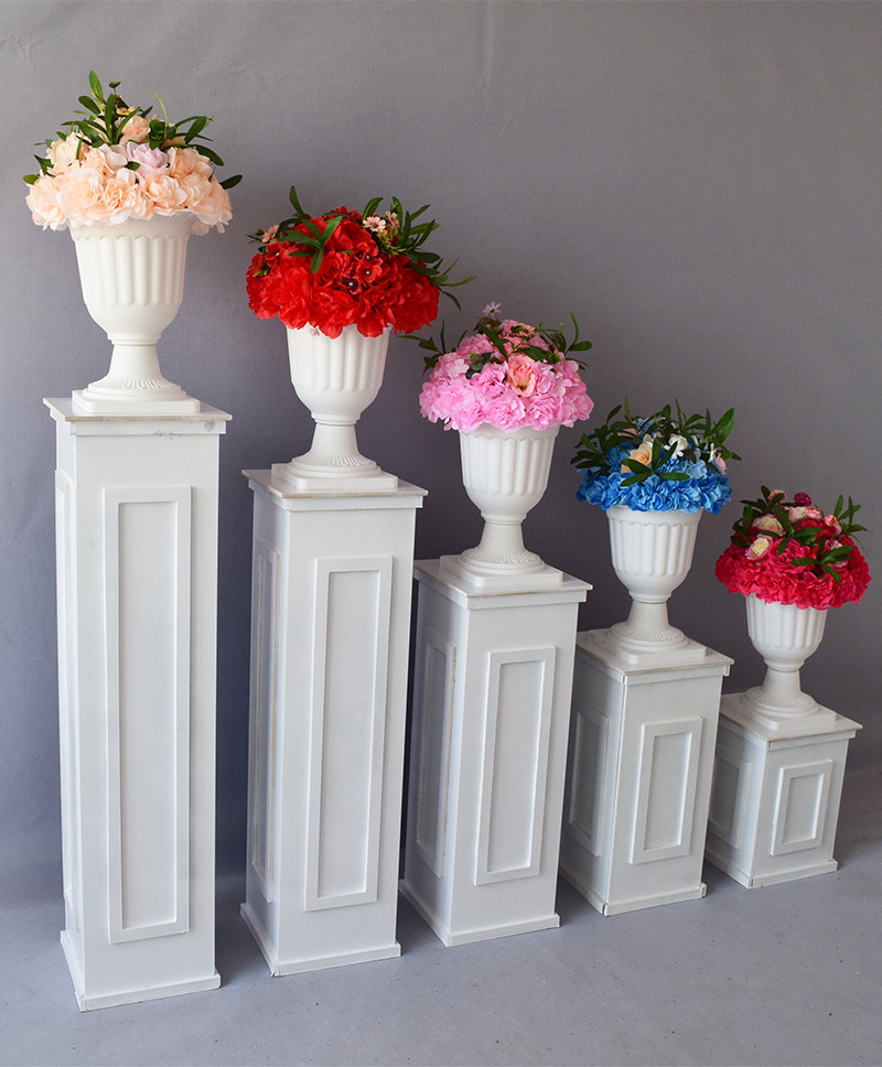 新款婚庆道具安士敦方柱婚庆路引 木质罗马方柱婚礼布置摆件路引