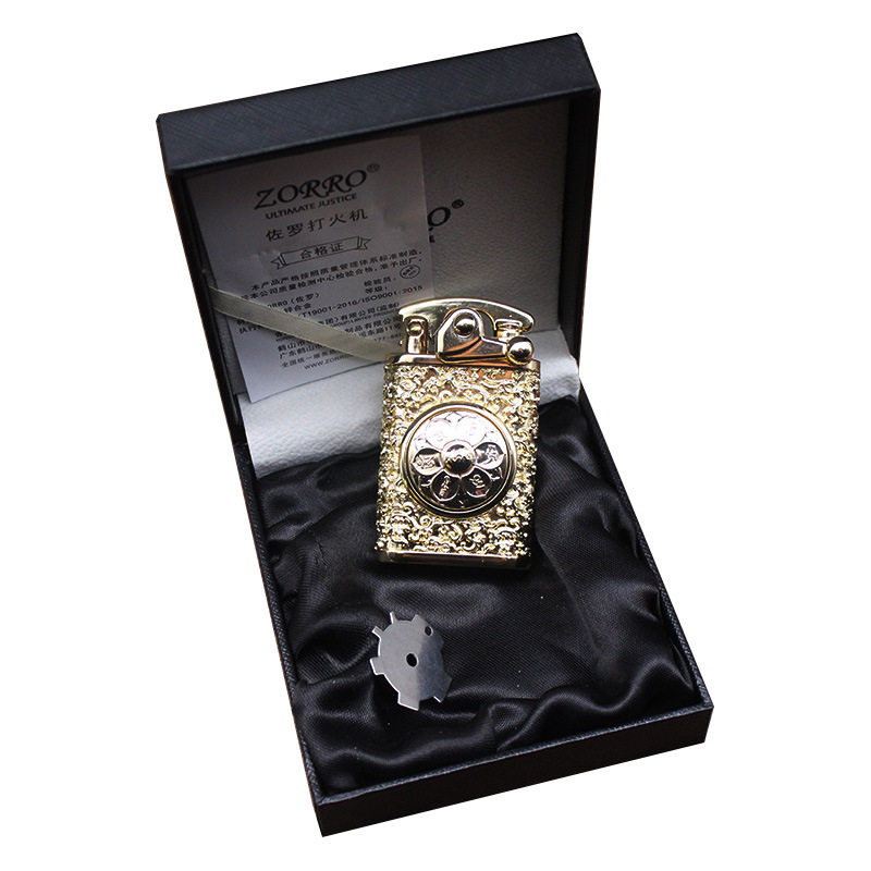 佐罗592盔甲煤油打火机 时来运转老式煤油创意摇臂打火抖音送礼品
