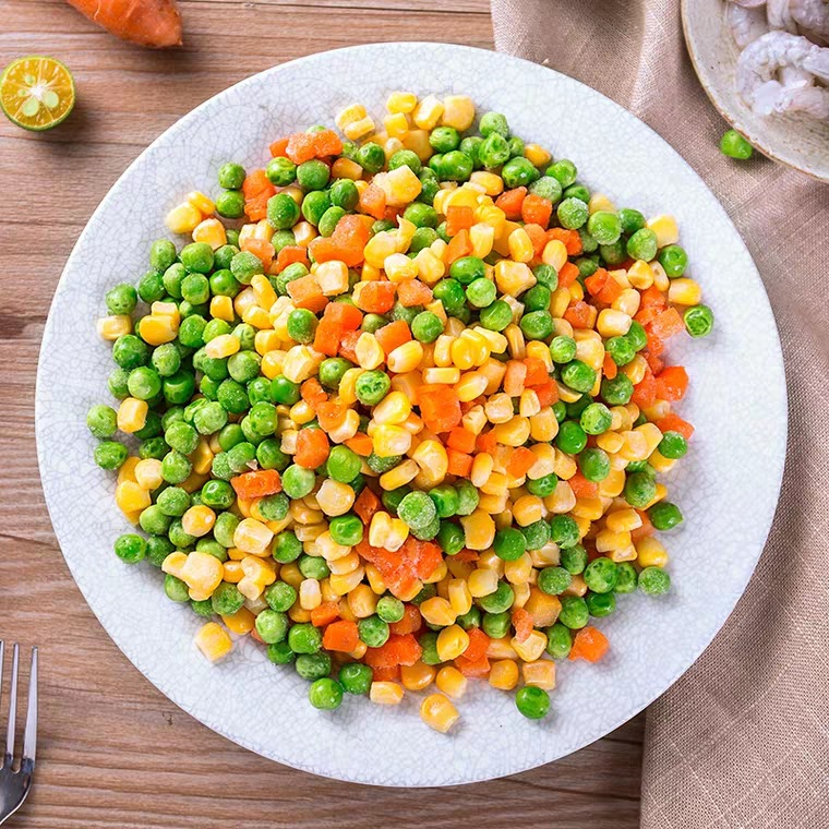 速冻杂豆粒 杂菜粒青豆玉米粒胡萝卜什锦菜青豆玉米胡萝卜20斤/件