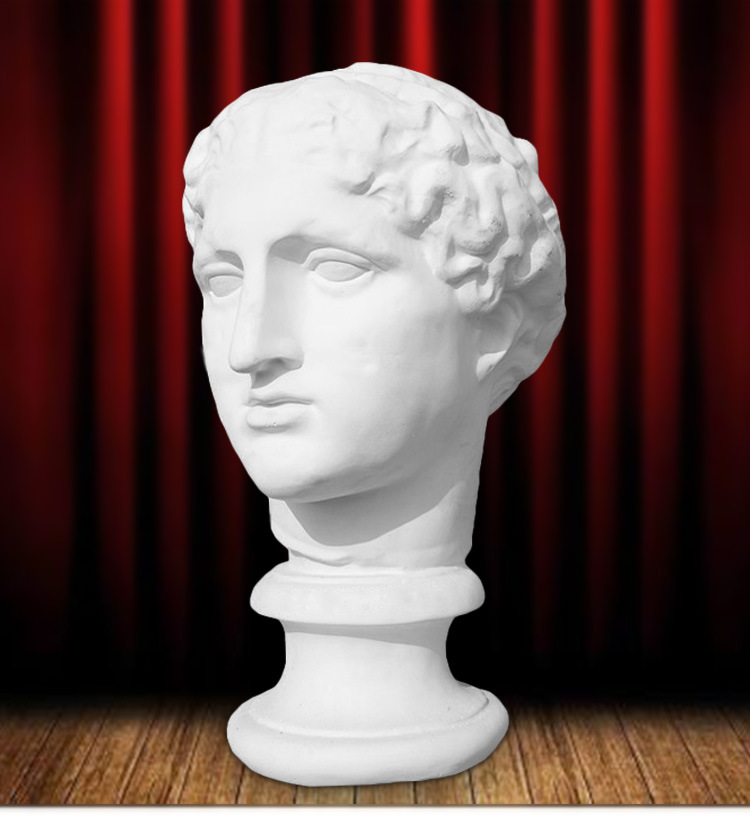 艺伯乐石膏像巴特农60cm麻脸人物麻面头像美术静物写生雕塑像摆件