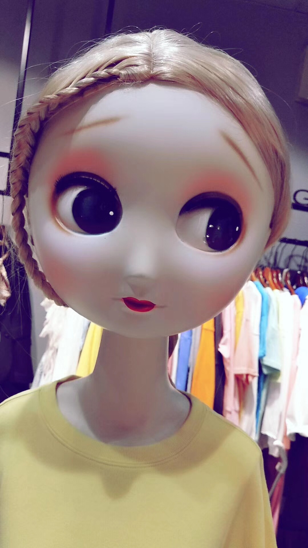 大头娃娃女服装模特道具芭比娃娃女模特卡通大头大眼睛展示女模特