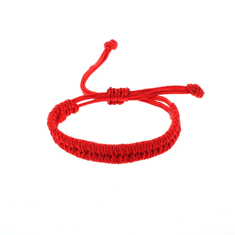 This Animal Year Red Rope Lucky Red Rope Dorje Knot Adjustable Woven Hand Strap Matching Red Rope Bracelet Factory Direct Supply