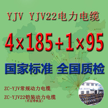 国标WDZ-YJY/YJV-4*185+1*95平方铜芯电缆线华新/珠江/穗星/胜宇