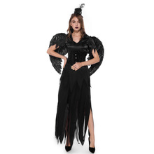 万圣节服装天使与恶魔翅膀女王吸血鬼巫婆角色扮演夜店舞台演出服