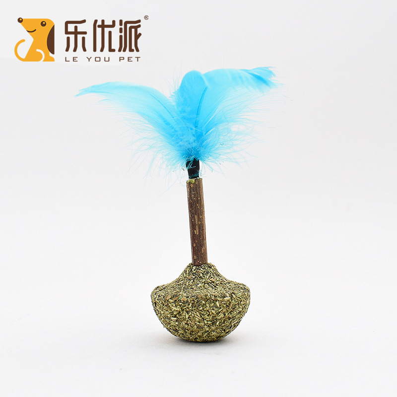 乐优派创意猫薄荷羽毛逗猫玩具新品猫零食 猫薄荷不倒翁棒棒糖